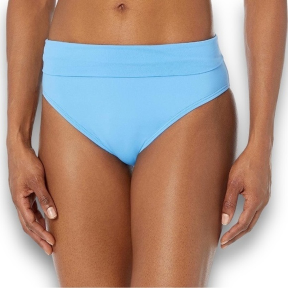 4/$20 Catalina Swimwear Blue High Waisted Bikini Bottom XL XG 16-18 Solid